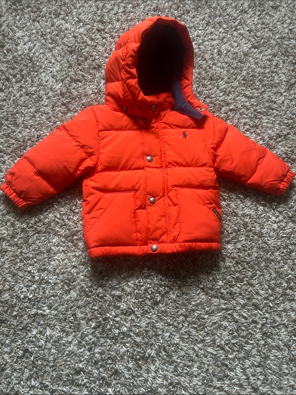Ralph Lauren Kids Hooded Puffer Jacket - Orange